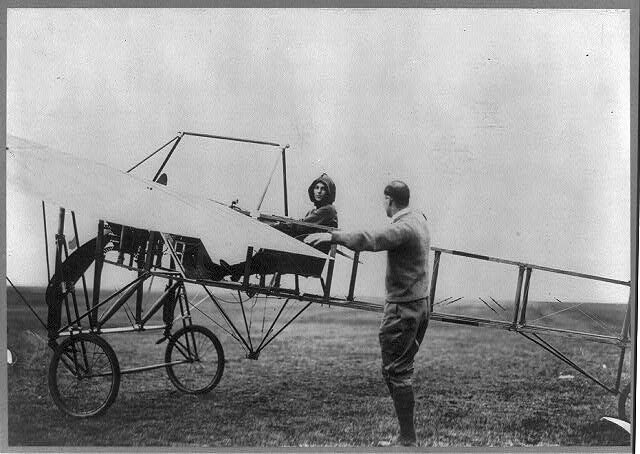 Harriet Quimby, 1911, in her Bleriot monoplane,