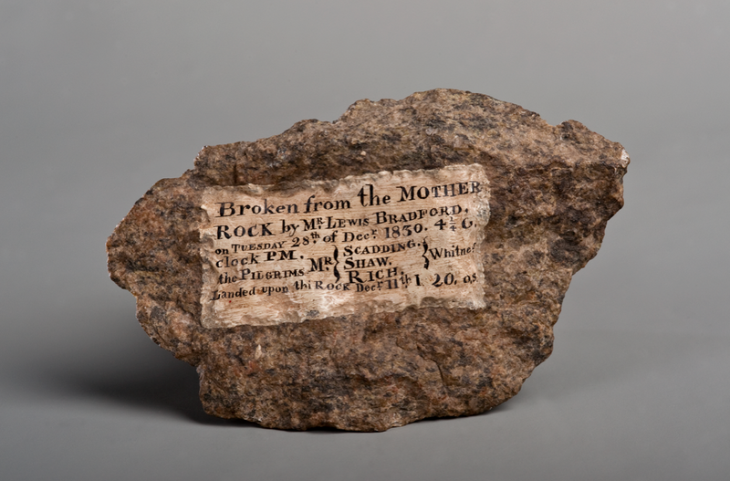 A piece of Plymouth Rock collected in 1830