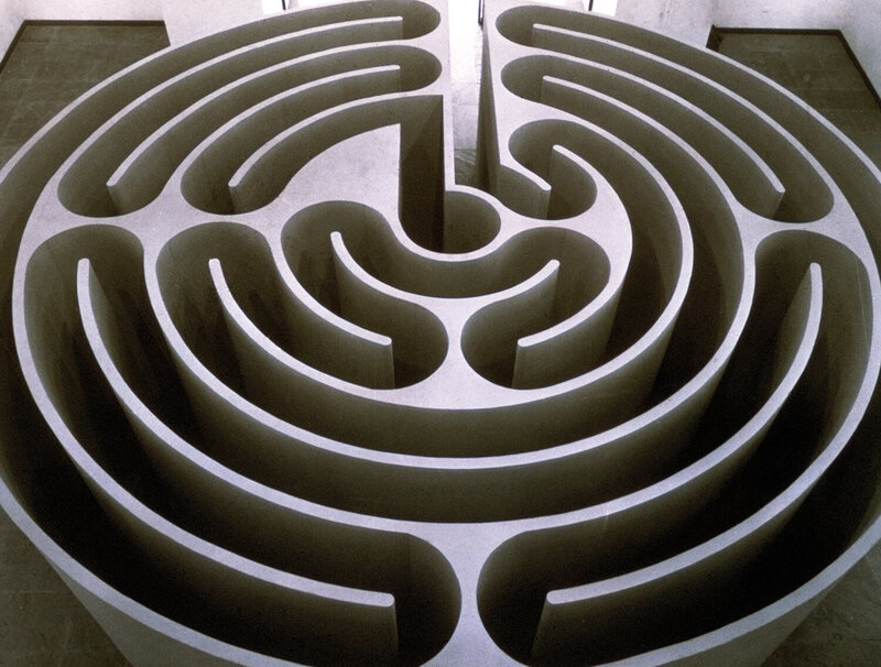 Philadelphia Labyrinth at the University of Pennsylvania's Institute of Contemporary Art, 1974. 