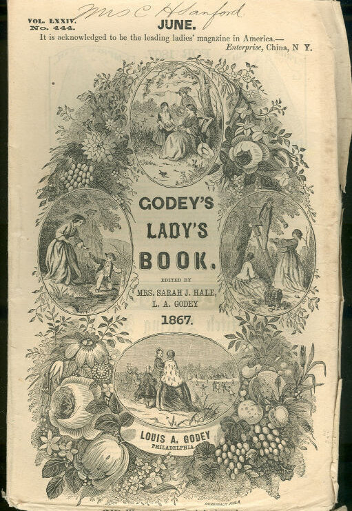 The cover of Godey's Lady's Book in 1867.