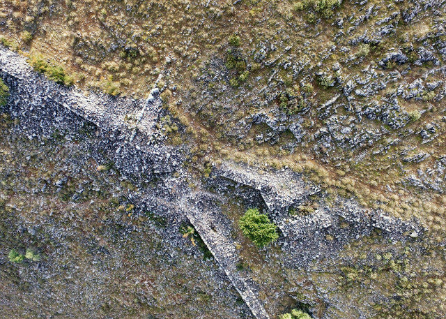 From the air, the walls are visible.