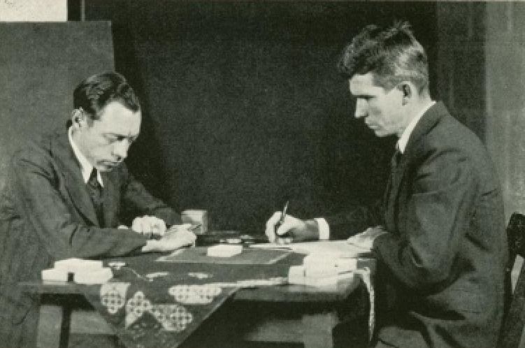 Hubert Pearce and J. B. Rhine, early 1930s; Khokhlov later studied parapsychology with Rhine. 