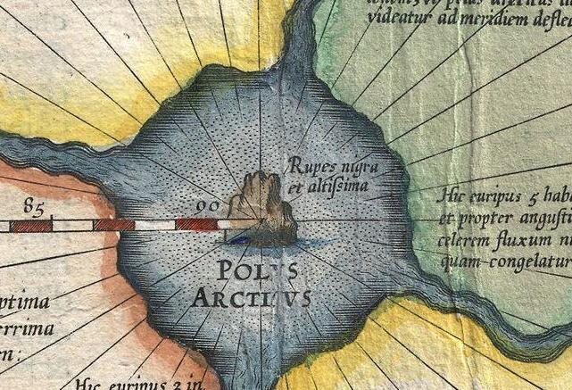 At the time, many assumed the pole itself featured a giant, magnetic mountain.