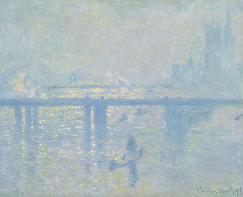 The Hungerford Bridge (then the Charing Cross Bridge) as painted by Claude Monet in 1899.