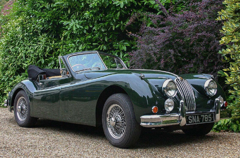 Jaguar has stuck with the alpha-numeric names, as with this classic XK140 convertible.