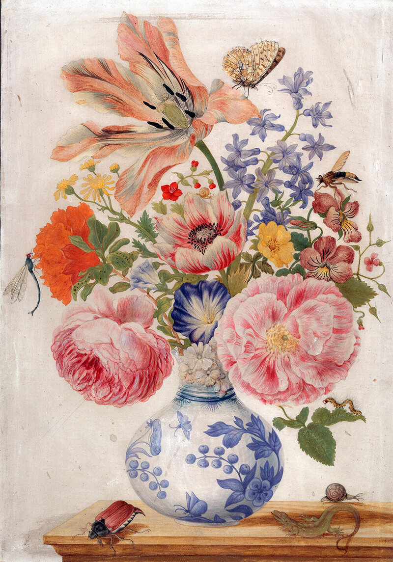 Chinese vase with Roses, Poppies, and Carnations, c. 1670–80.