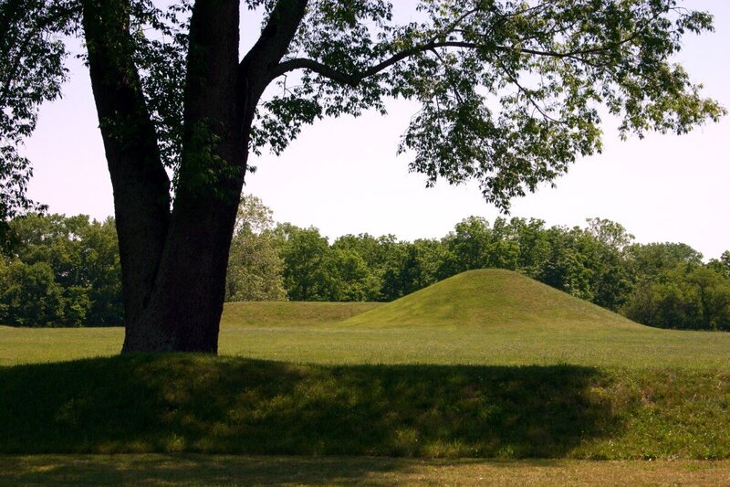 A Hopewell mound site in Chillicothe, Ohio. 