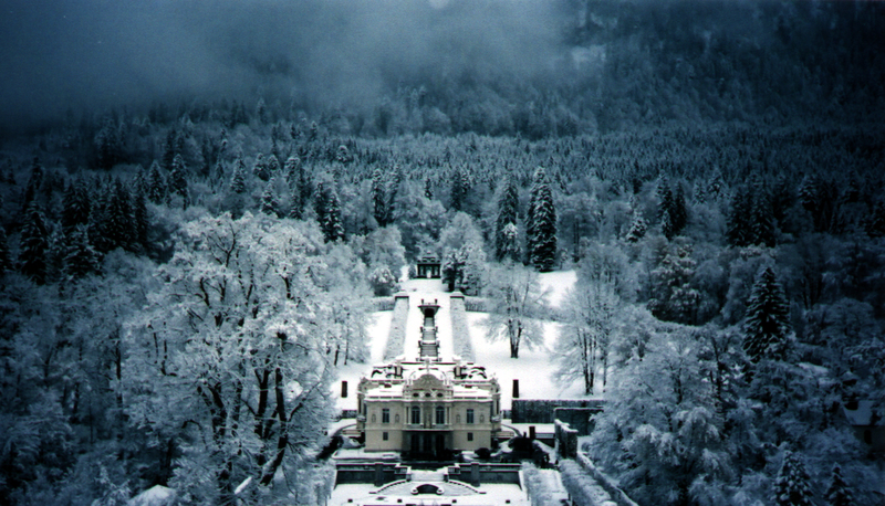 Linderhof in Winter.
