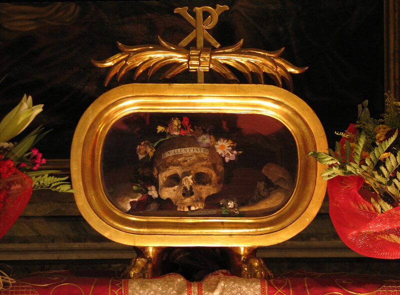 Skull of Saint Valentine in Rome