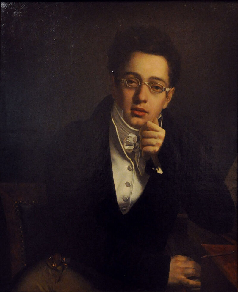Josef Abel, "Franz Schubert" (1814), oil on canvas
