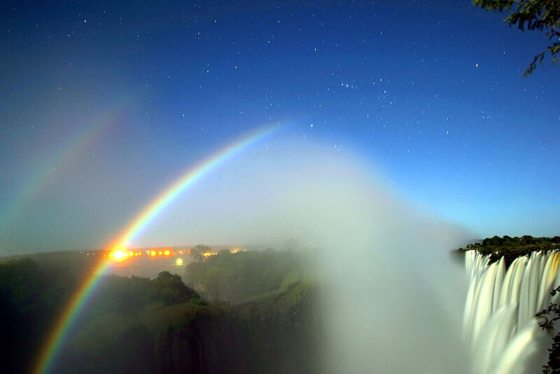 Double moonbow over Victoria Falls!