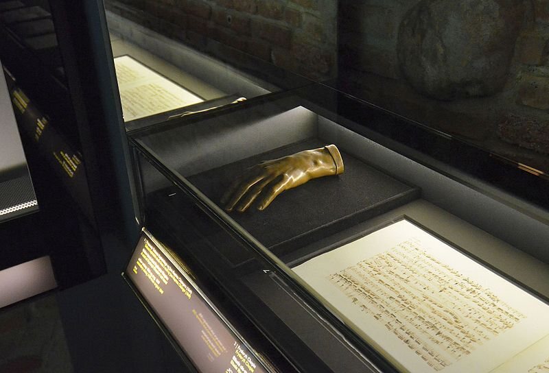Chopin's hand in the Frederick Chopin Museum in Warsaw