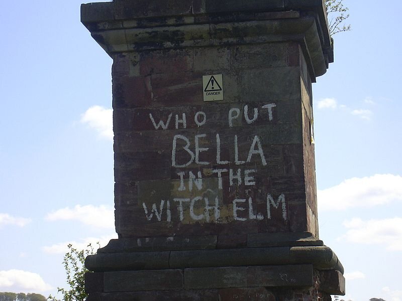 Who put bella in the witch elm? on the Wychbury Obelisk