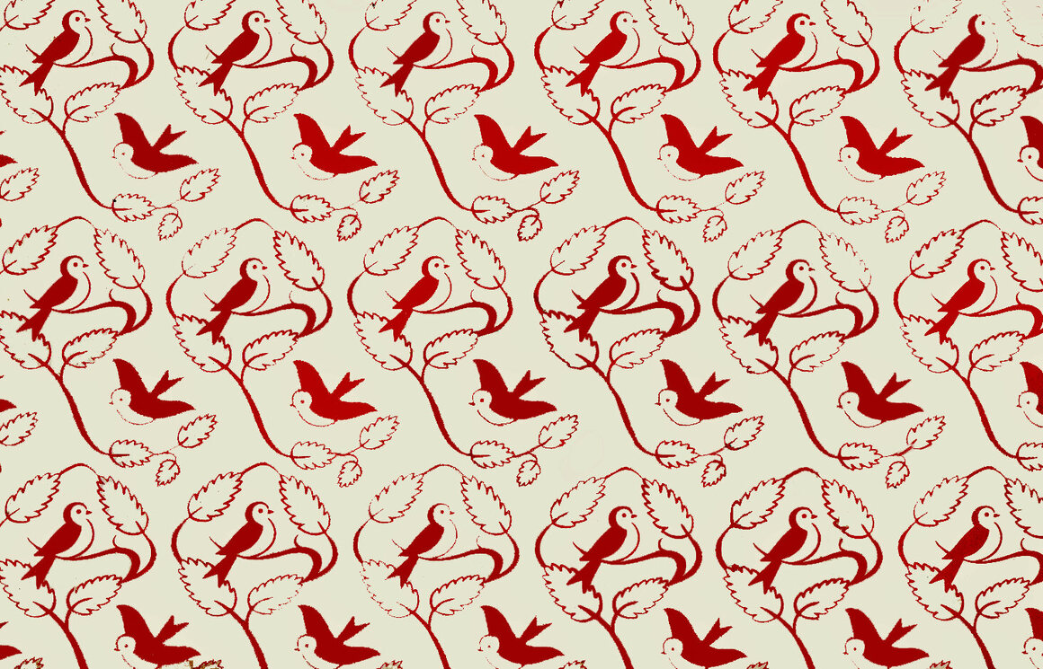 Endpaper of <em>The Red Book of Birds of America</em>.