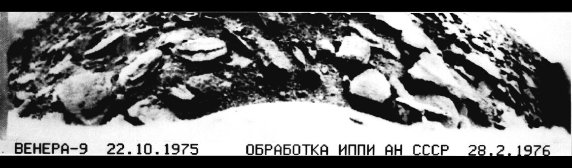 <em>Venera 9</em> captured the first image of another planet's surface, and died after 53 minutes on Venus. 
