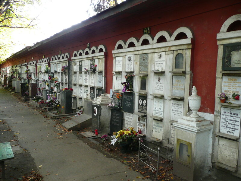 A columbarium at Novodevichy Cemetery, one of the largest in Moscow. Soon you'll be able to livetweet the urns. 