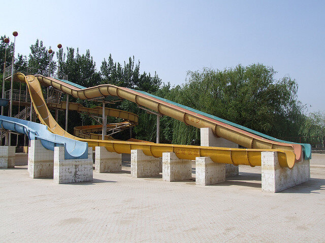 Abandoned water slide