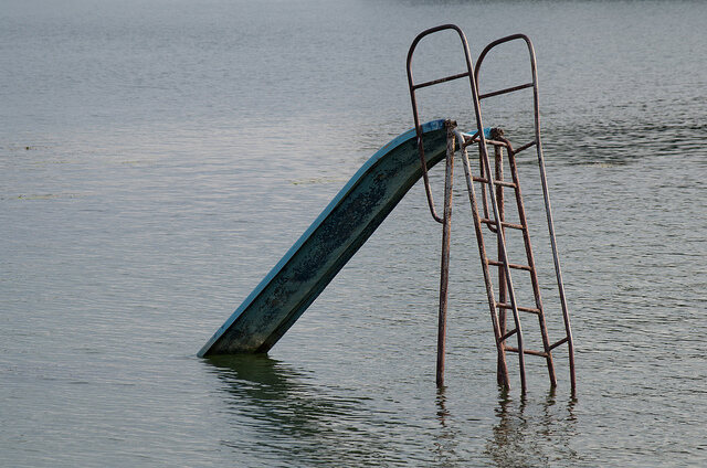Abandoned water slide