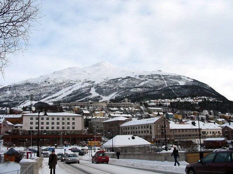 Mountains outside the town of Narvik, Bågenholm's favorite ski spot.