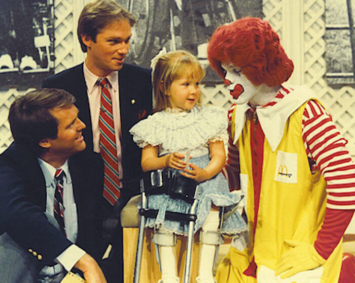 Tim Arem as Ronald McDonald at a Jerry Lewis Telethon.