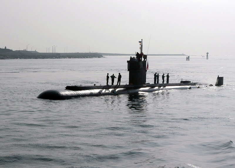 El USS Dolphin-submarino con el tiempo utilizado para probar Proyecto COMBO-1968.