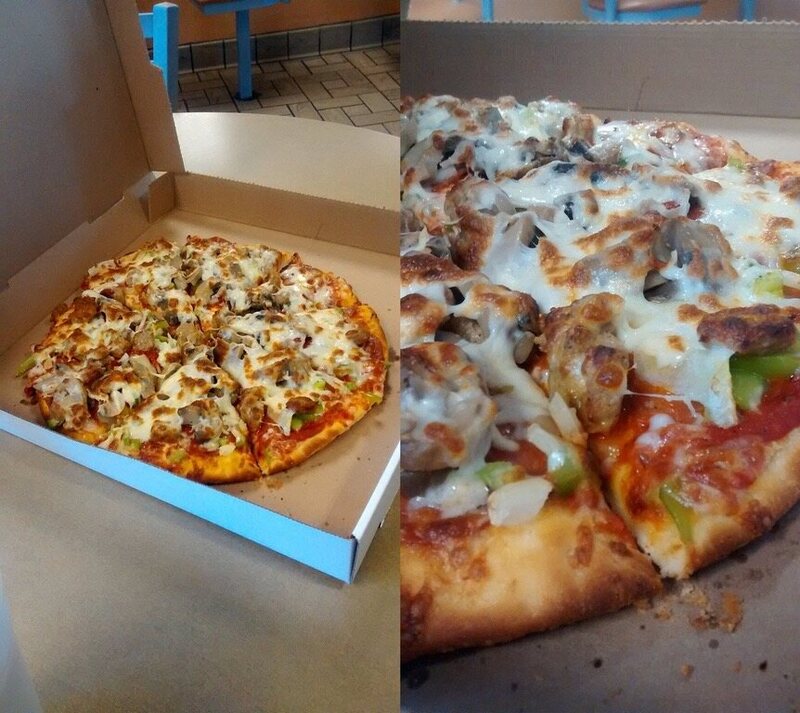 A Deluxe McDonald's Pizza, from the Pomeroy, Ohio restaurant.
