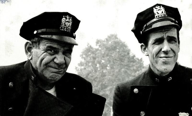 Fred Gwynne with Joe E. Ross in <em>Car 54, Where Are You?</em>, early 1960s.