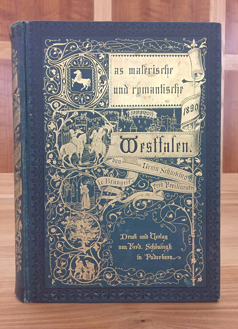 One of the 19th-century German travel books recovered by the Muhlenberg College library.