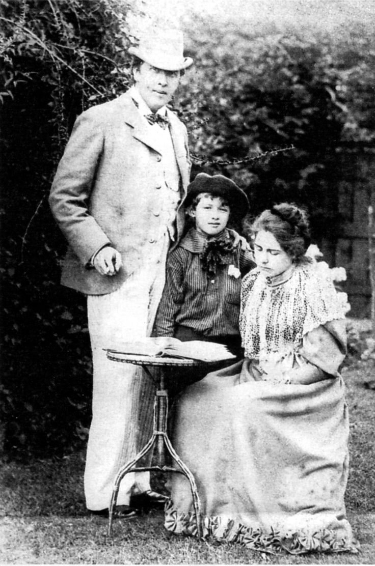 Oscar and Constance Wilde, with their son Cyril, pictured in 1892.