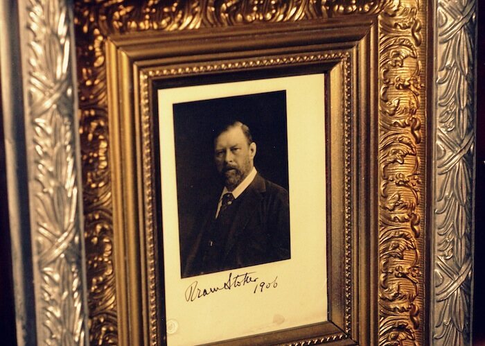 Autographed photograph of Bram Stoker in the Vampire Museum