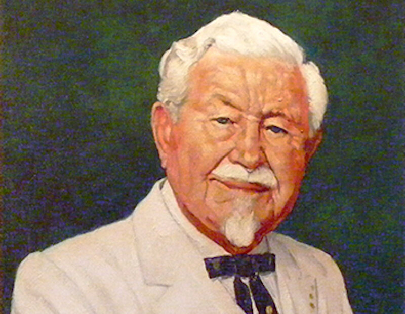 Portrait of Colonel Sanders, founder of Kentucky Fried Chicken