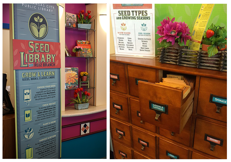 The Ruiz branch of the Kansas City Public Library offers seeds and growing tips to the community it serves. 