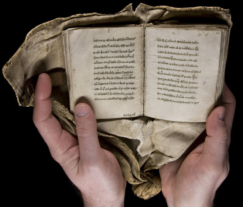 A girdle book held by the Beinecke Library at Yale University. 