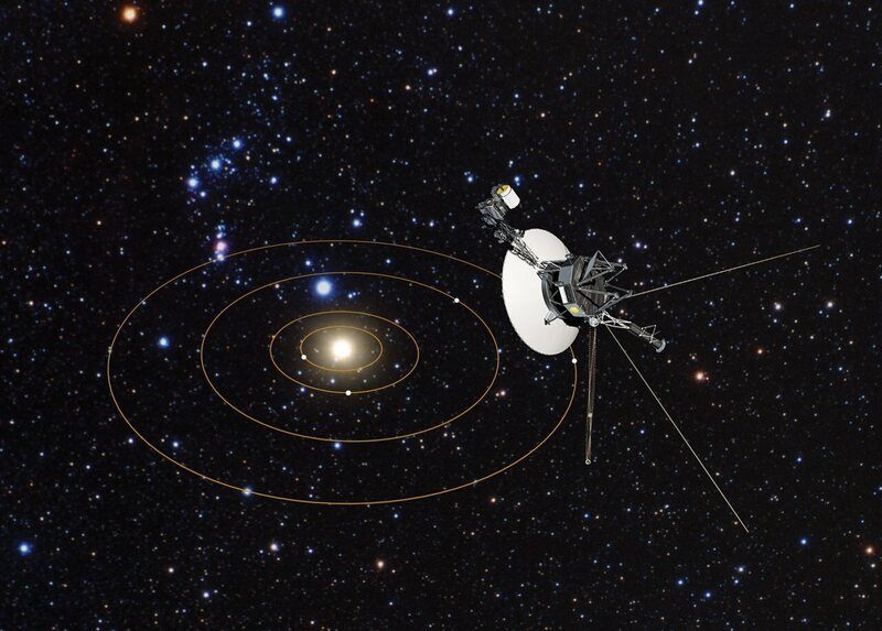 An artist's impression of Voyager 1's 