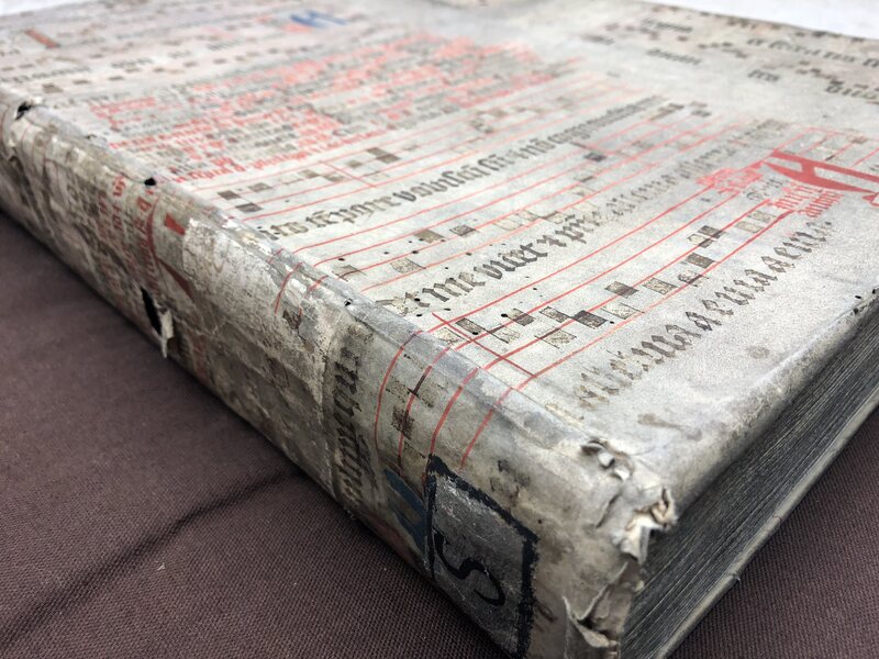 For centuries, an older manuscript sheathed a 1480 edition of the Vulgate. 
