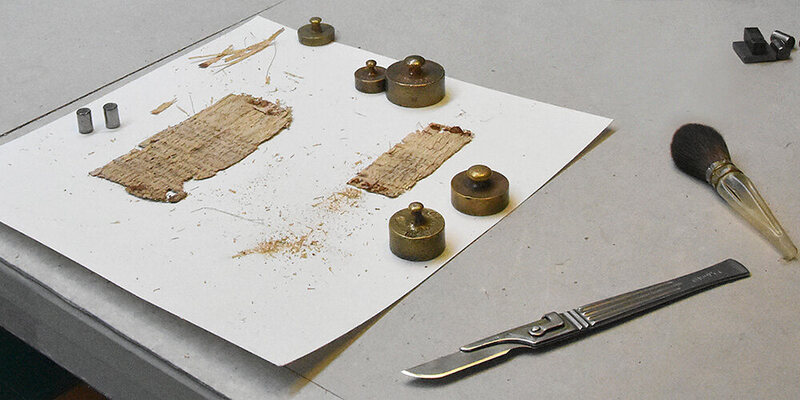 The conservation tools of papyrus.