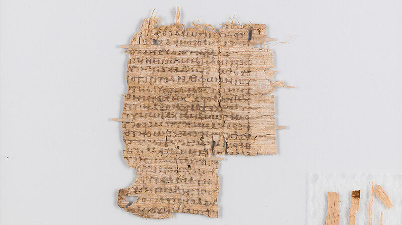 The papyrus after conservation.