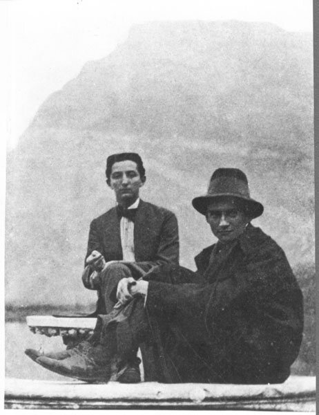 Max Brod and Franz Kafka in 1909. 