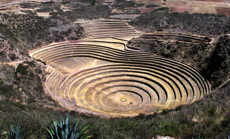 These terraces that the Inkas built in Moray may have allowed them to emulate the many and varied farming conditions of their empire.