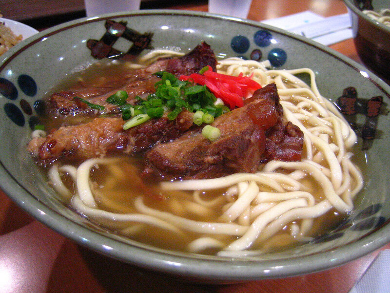 <em>Soki soba</em> is made with pig's feet and eaten on January 1 in Okinawa.