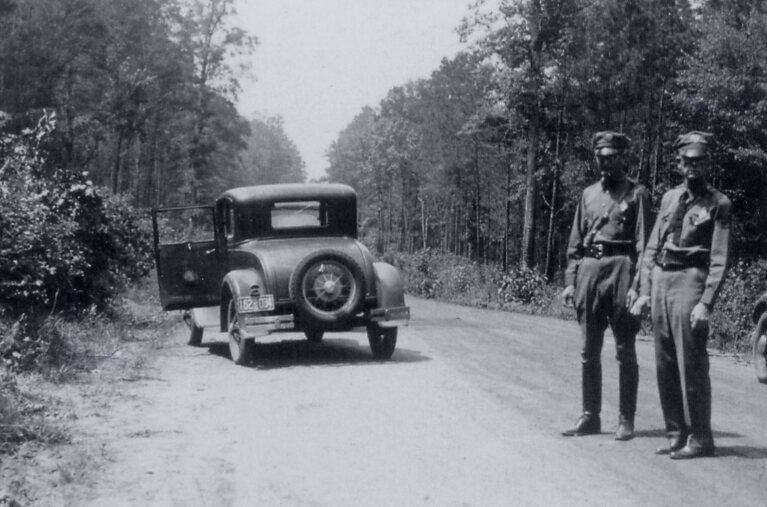 The site in Louisiana where police ambushed and killed Bonnie and Clyde on May 23, 1934.