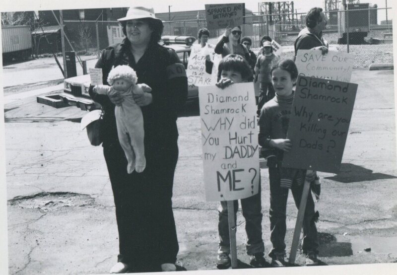 Residents of Newark's Ironbound neighborhood protest after the discovery of dioxin in 1983.