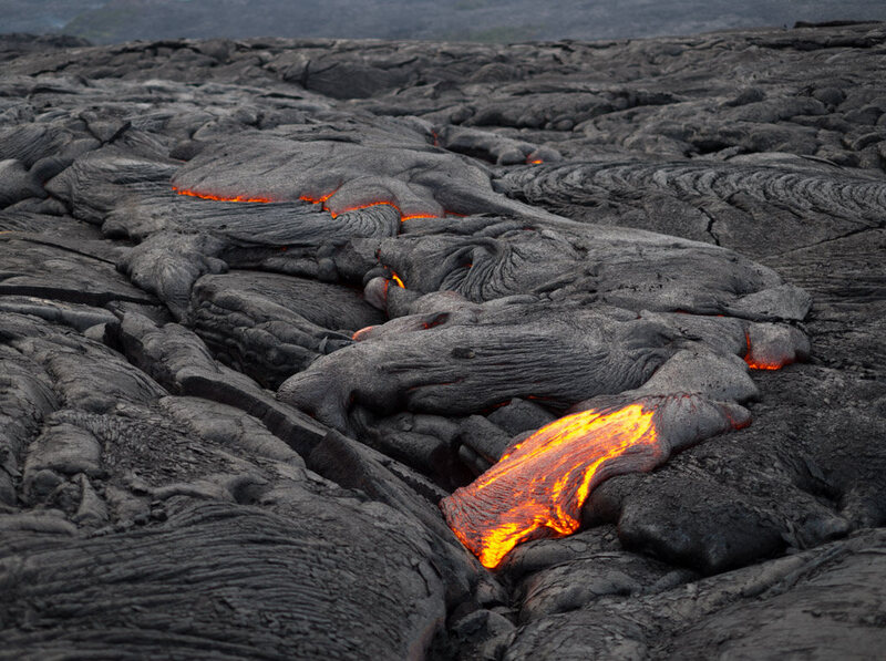 The cricket's hostile habitat in the lava fields of Kilauea.