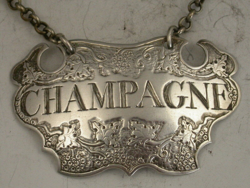 A champagne label from around 1750.