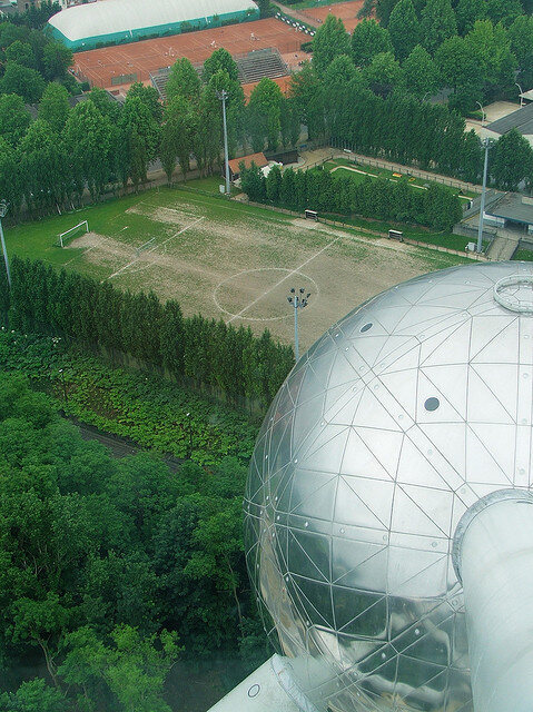 View from Atomium in Brussels