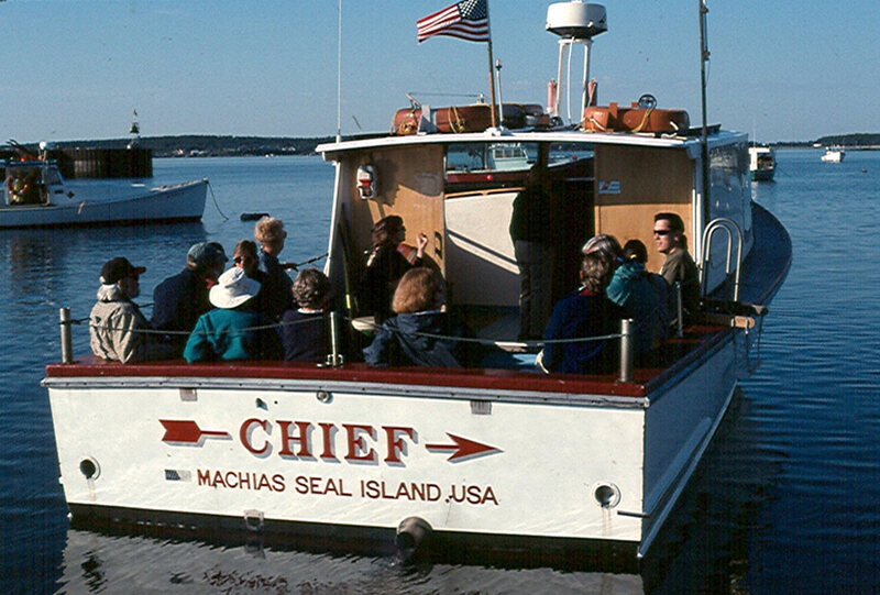 Barna Norton's boat <em>Chief</em>, which made clear which country Machias Seal Island belongs to (in Barna's opinion). 