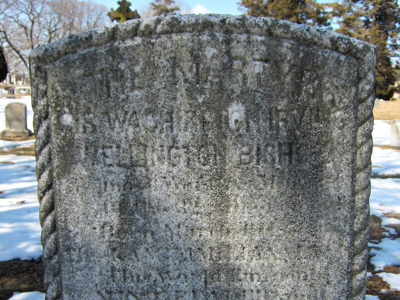 Grave of Washington Irving Bishop in Green-Wood Cemetery, Brooklyn