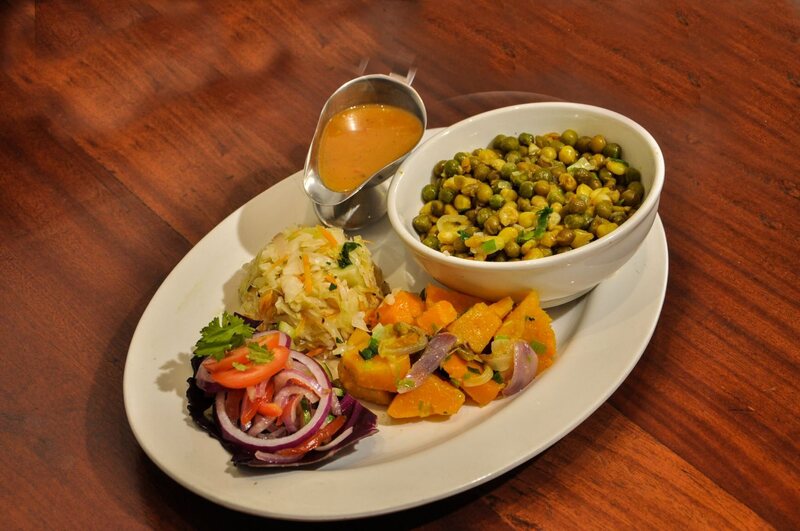 A dish of <em>githeri minji</em>, a green-pea stew.