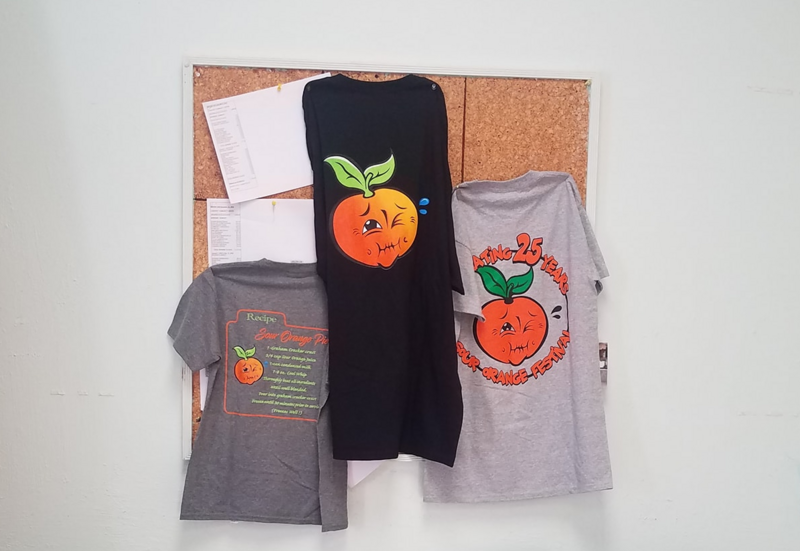 The Lakeport Community Association even sells t-shirts with their recipe for sour orange pie.