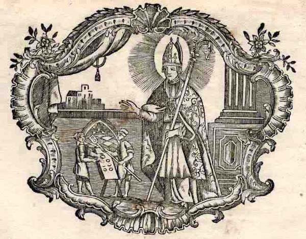 St. Honoré is often depicted with bakers and bread.